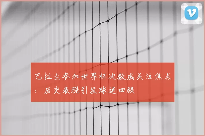 巴拉圭参加世界杯次数成关注焦点，历史表现引发球迷回顾