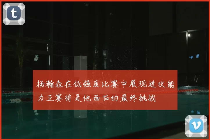 杨瀚森在低强度比赛中展现进攻能力正赛将是他面临的最终挑战